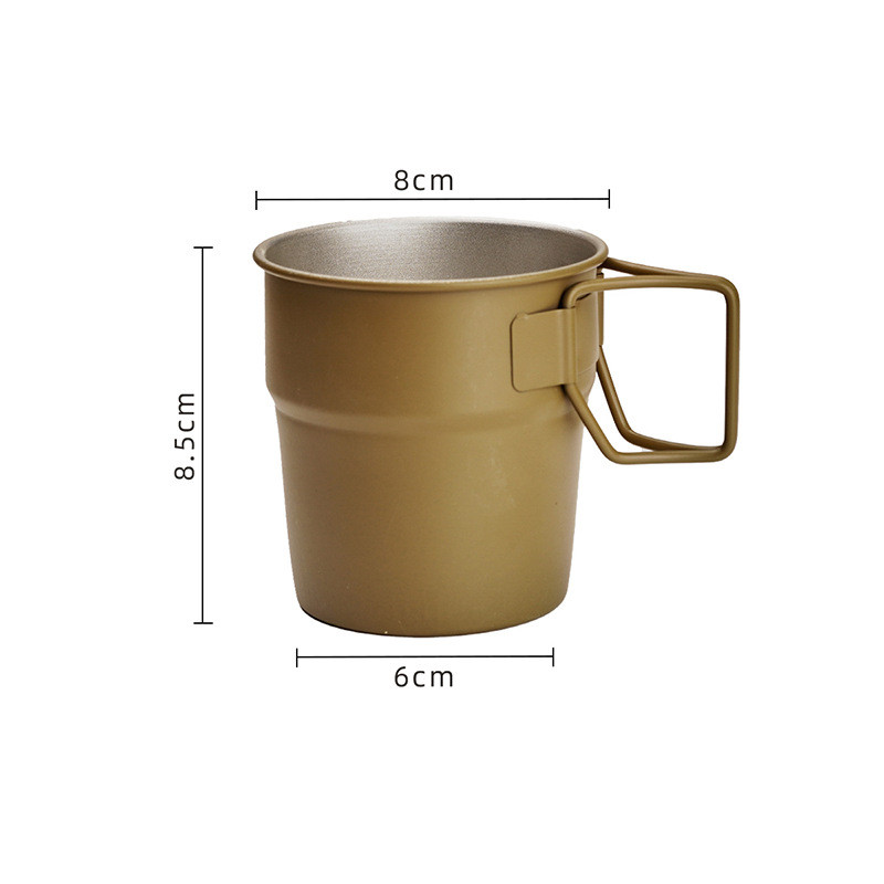 Lauko 300 ml 304 nerūdijančio plieno stovyklavimo puodelis sulankstoma rankena gerti vyną alaus kavos arbatos puodelis kelioninis puodelis stalo reikmenys vandens puodelis