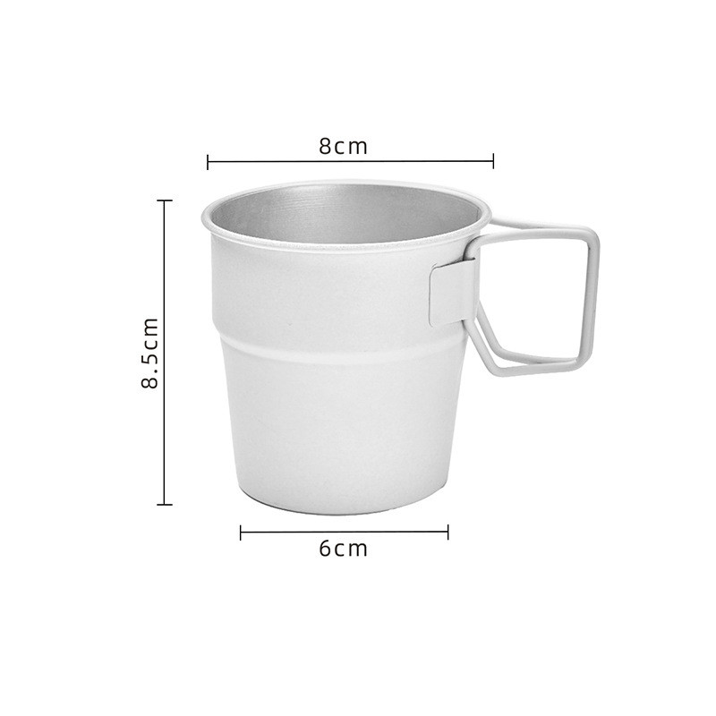 Lauko 300 ml 304 nerūdijančio plieno stovyklavimo puodelis sulankstoma rankena gerti vyną alaus kavos arbatos puodelis kelioninis puodelis stalo reikmenys vandens puodelis