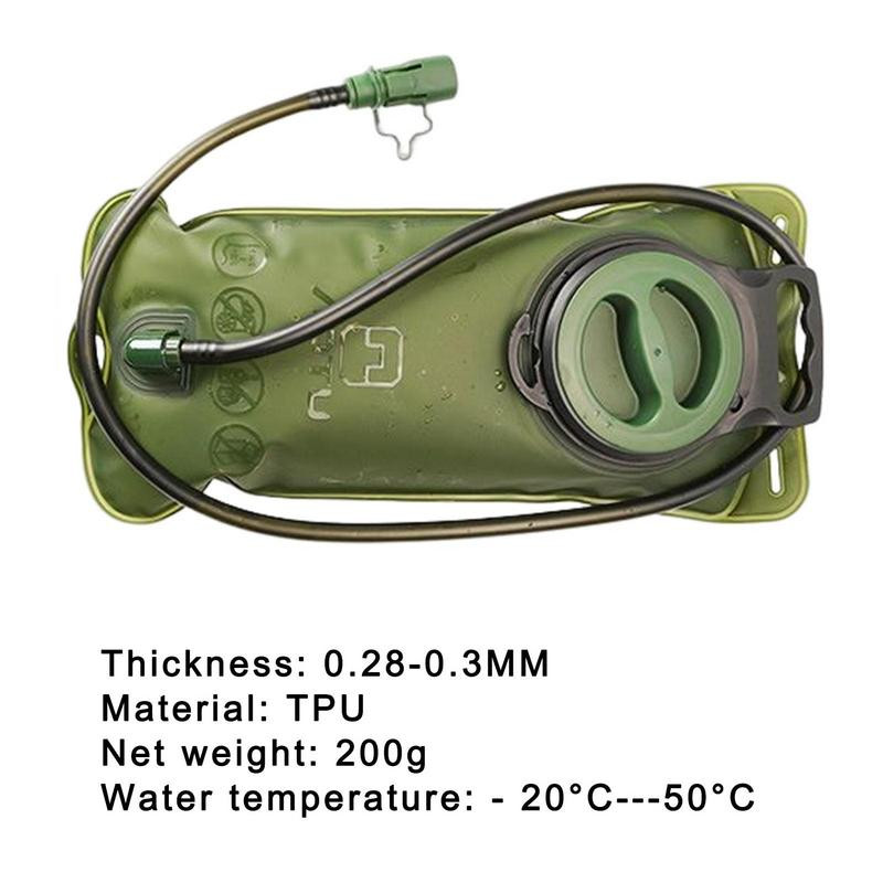 2L veepõis matkaseljakoti jaoks TPU hüdratatsioonikomplekt põie lekkekindel veereservuaar välitingimustes telkimiseks