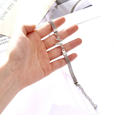 Rhinestone Infinity karkötő Férfi női ékszerek 8 szám medál Charm Blange pár karkötők szerető barátnak női ajándékok