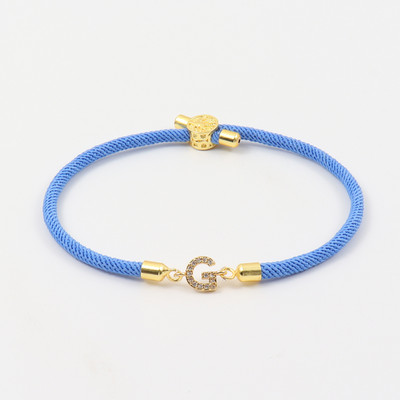 2023 New Pave Zircon AZ sākotnējās burtu rokassprādzes sievietēm Krāsainas regulējamas virves šarmu rokassprādzes sievietēm rotaslietas dāvana