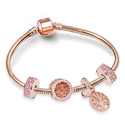 CHIELOYS trendikas romantiline 2021. aasta hõbedane võlukäevõru Happy Family Strand kaubamärgiga käevõruga naistele isetegemise ehete valmistamisel