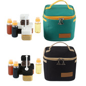 Hordozható fűszeres tároló táska 7 fűszeres üveggel Utazási kemping fűszeres palack kültéri piknik fűszertáska konyhai egyéb táska