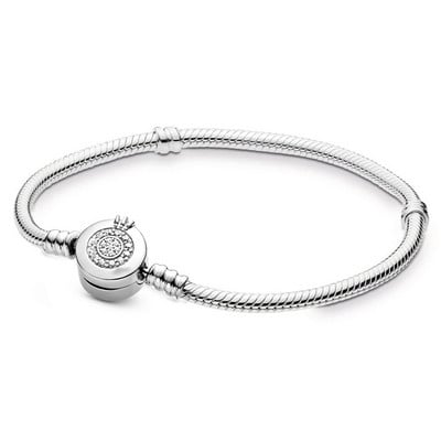 Brățară cu lanț de șarpe placat cu argint sterling original de înaltă calitate, bricolaj, pentru femei, bărbați, cadou, bijuterii de culoare argintie