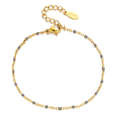 ZMZY Boho rozsdamentes acél karkötők nőknek aranyos zománc karkötő ékszer Arany színű link lánc karkötő Femme Mujer Pulsera