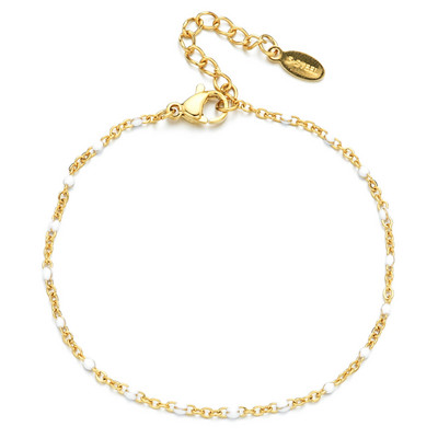 ZMZY Boho rozsdamentes acél karkötők nőknek aranyos zománc karkötő ékszer Arany színű link lánc karkötő Femme Mujer Pulsera