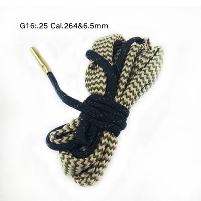 Medību ieroču urbuma tīrīšanas virves šautenes stobra tīrītājs 0,22 Cal. 223 Cal. 38 Cal & 5,56 mm 7,62 mm Airsoft pistoles bisei