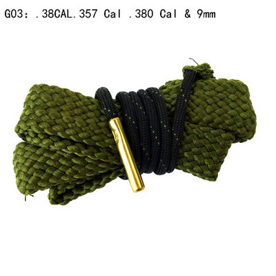 Medību ieroču urbuma tīrīšanas virves šautenes stobra tīrītājs 0,22 Cal. 223 Cal. 38 Cal & 5,56 mm 7,62 mm Airsoft pistoles bisei