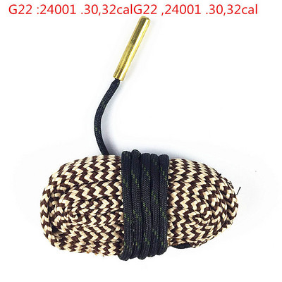 Medību ieroču urbuma tīrīšanas virves šautenes stobra tīrītājs 0,22 Cal. 223 Cal. 38 Cal & 5,56 mm 7,62 mm Airsoft pistoles bisei