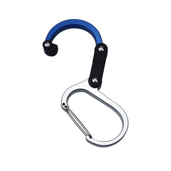 Carabiner Hybrid Gear Clip Περιστρεφόμενος γάντζος Ισχυρός συνδετήρας Camping Πεζοπορία Ταξίδι σακίδιο πλάτης ορειβασίας Αξεσουάρ εξωτερικού χώρου