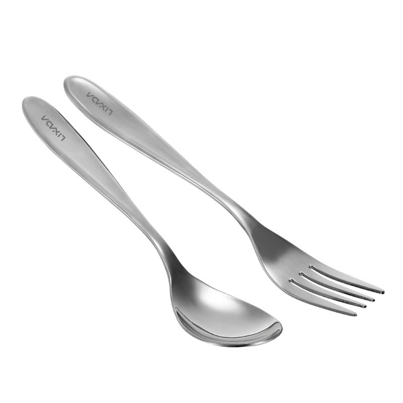 Titano šaukštų šakučių stalo įrankių rinkinys Lengvas viso ilgio vakarienės šakutės šaukštas, puikiai tinkantis namų lauko stovyklavimui žygiams pėsčiomis