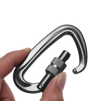 12KN Climbing Carabiner D Shape Quickdraws Επαγγελματική πόρπη αναρρίχησης Κλειδαριά ασφαλείας Κλειδαριά ασφαλείας Αξεσουάρ αναρρίχησης εξωτερικού χώρου