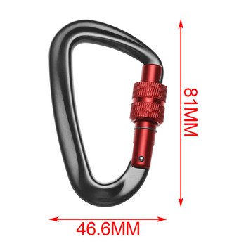 12KN Climbing Carabiner D Shape Quickdraws Επαγγελματική πόρπη αναρρίχησης Κλειδαριά ασφαλείας Κλειδαριά ασφαλείας Αξεσουάρ αναρρίχησης εξωτερικού χώρου