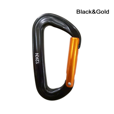 12KN kāpšanas karabīne D formas Quickdraws Profesionāla kāpšanas sprādzes slēdzene Drošības drošības slēdzene āra kāpšanas piederumi