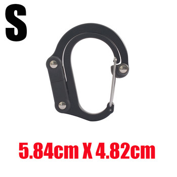 Hybrid Gear Clip - Carabiner Rotating Hook Clip Non-locking Streng Clips for Camping Fishing Πεζοπορία Ταξιδιωτικό σακίδιο