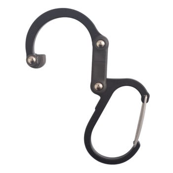 Hybrid Gear Clip - Carabiner Rotating Hook Clip Non-locking Streng Clips for Camping Fishing Πεζοπορία Ταξιδιωτικό σακίδιο