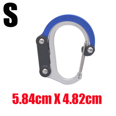 Hibrid Gear Clip - Karabiner forgó kampós kapocs, nem reteszelő erős kapcsok kempingezéshez horgászathoz túrázáshoz utazási hátizsákhoz