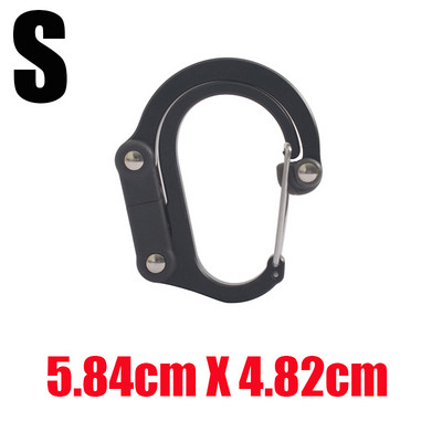 Hibrid Gear Clip - Karabiner forgó kampós kapocs, nem reteszelő erős kapcsok kempingezéshez horgászathoz túrázáshoz utazási hátizsákhoz