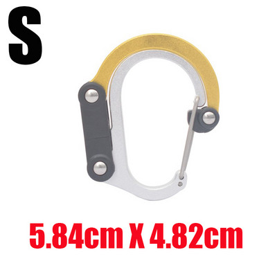 Hibrid Gear Clip - Karabiner forgó kampós kapocs, nem reteszelő erős kapcsok kempingezéshez horgászathoz túrázáshoz utazási hátizsákhoz
