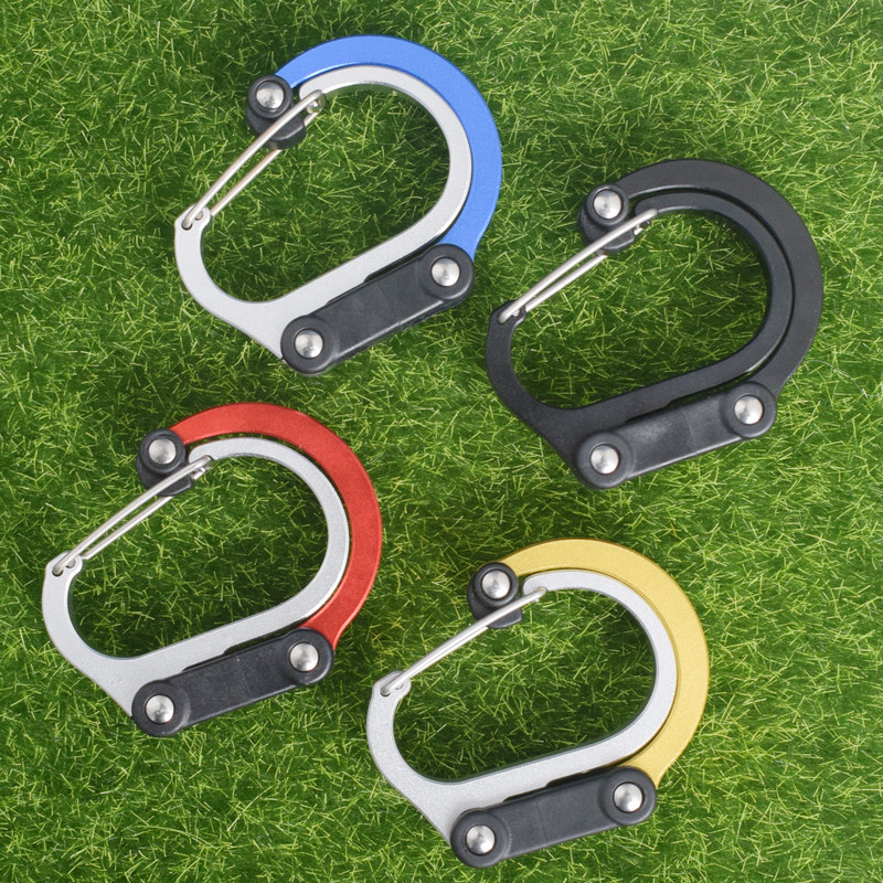 Hibrid Gear Clip - Karabiner forgó kampós kapocs, nem reteszelő erős kapcsok kempingezéshez horgászathoz túrázáshoz utazási hátizsákhoz