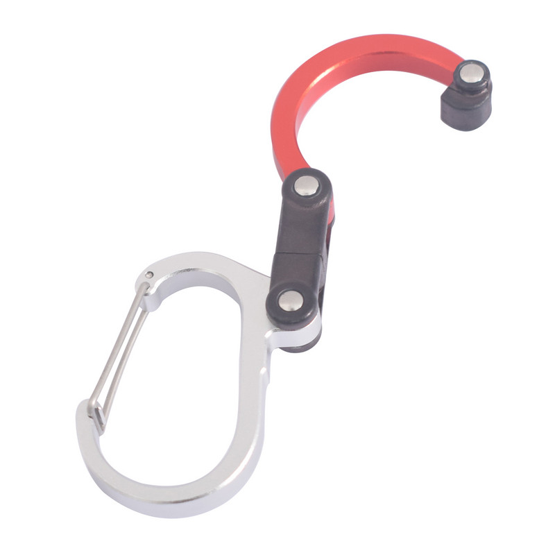 Hibrid Gear Clip - Karabiner forgó kampós kapocs, nem reteszelő erős kapcsok kempingezéshez horgászathoz túrázáshoz utazási hátizsákhoz