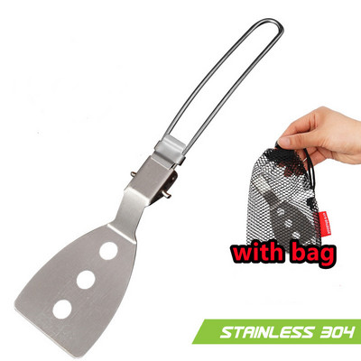 1 Komplekts saliekamā lāpstiņa Maza āra ēdiena gatavošanas lāpsta Nerūsējošais tērauds kempingam Piknikam Galda trauki Pārgājieniem Grilēšanas piederumi Ēdienu gatavošanas piederumi