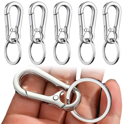 5PCS Gourd Buckle Keychain Climbing Hook Car Keychain Simple Strong Carabiner Shape Keychain Accessories Metal Key Chain Ring
