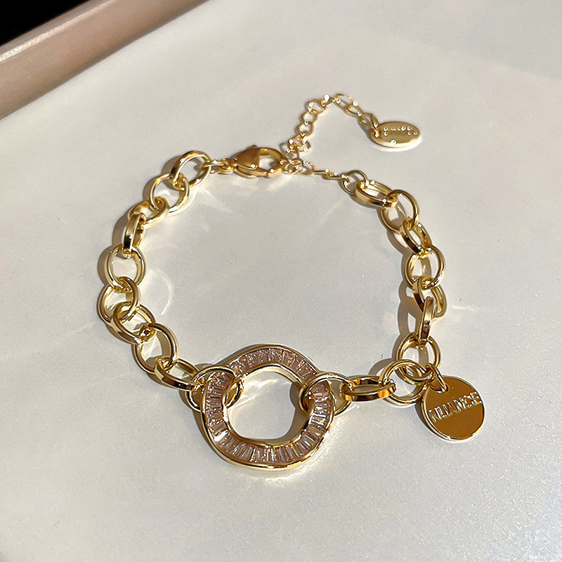 Luxus cirkon fém lánc karkötő nőknek 2022 új divat, elegáns arany színű karkötő esküvői parti ékszer ajándékok