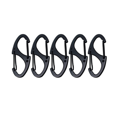 5 db rozsdamentes acél kis karabiner Paracord kapcsok pattintható kampók rugós kapcsok kulcstartó csatok kültéri kempingeszközök (41 mm)
