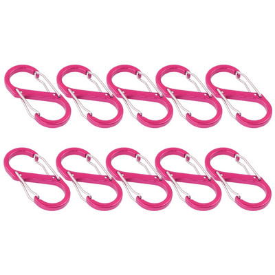 10 DB S dupla karabiner szett Camping EDC Survival hegymászó rugós hátizsák kapcsok kulcstartó Taktikai felszerelés horgok kulcstartó kapocs