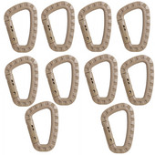 10 vnt. taktinės kuprinės sagtis Greitas taktinis karabinas plastikinis kabliukas D formos Mosqueton EDC įranga, skirta stovyklavimui lauke