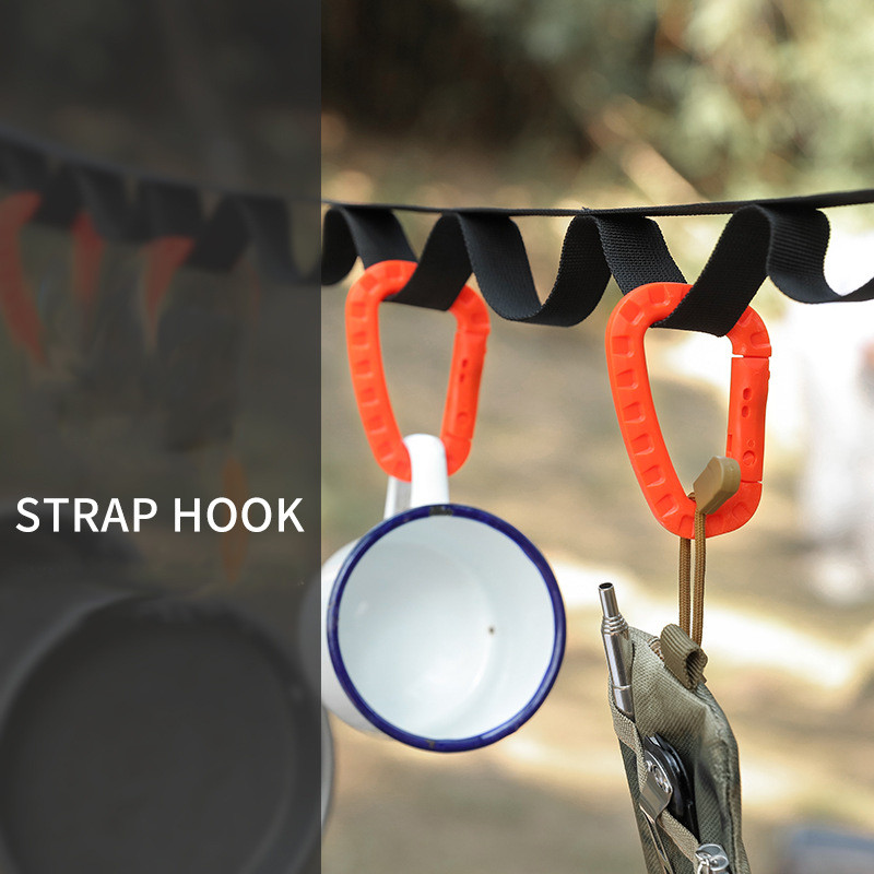 10 vnt. taktinės kuprinės sagtis Greitas taktinis karabinas plastikinis kabliukas D formos Mosqueton EDC įranga, skirta stovyklavimui lauke