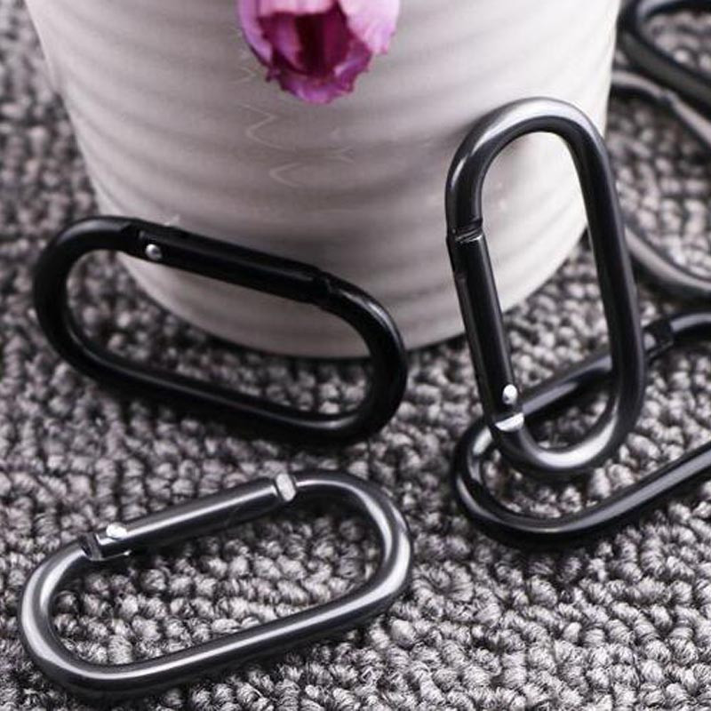 5Gb ovālas karabīnes saspraudes āķi Metāla piekarināma sprādze Pavasara aizdares atslēgu piekariņš Atslēgu piekariņš Kempinga karabīnes pārgājieniem mugursomā makšķerēšanai