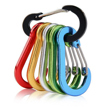 5 τμχ Εργαλεία Carabiner Outdoor Backpack Camping Climbing Booms Γάντζος ψαρέματος Μπρελόκ Κλειδαριά πόρπη Snap Clip