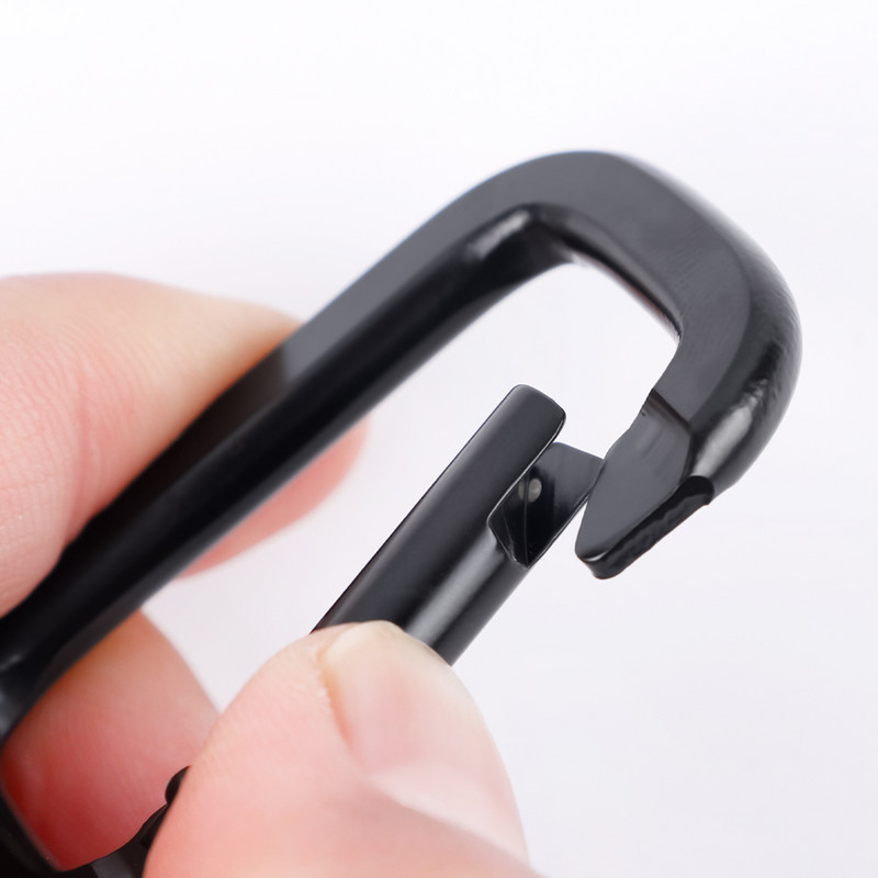 10 gab. Kvadrātveida gredzens karabīnes sprādzes Pavasara karabīnes āķi Spraudnis Atslēgu piekariņš āra mugursoma kulonu sprādzes kempinga rīki