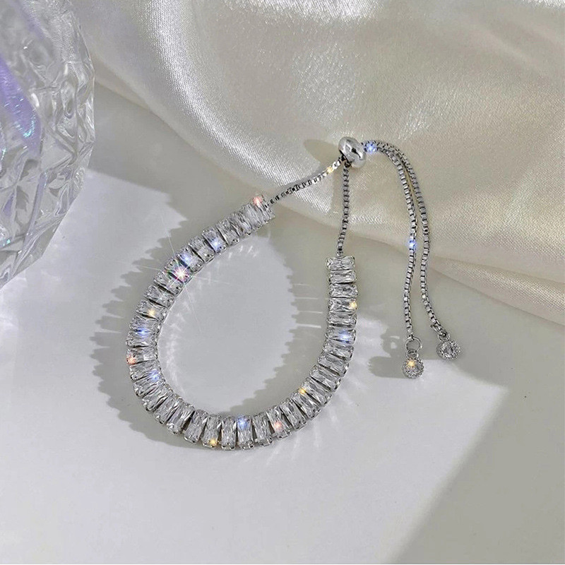 Πολυτελές 18 καράτια επιχρυσωμένο βραχιόλι από ανοξείδωτο ατσάλι για γυναίκες γεμάτο με ρυθμιζόμενα βραχιόλια με στρας 2022 Νέα Trend Bijoux Gifts