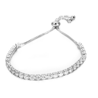 Luksusa pilna ar Rhinestone krāsu cirkona rokassprādze sievietēm Jauns dizainers, spīdīgs klasisks regulējams rokassprādzes kāzu rotaslietas dāvana