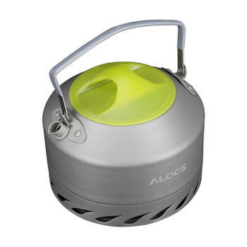 ALOCS преносим чайник за вода за къмпинг с алуминиев оксид Външна тенджера за къмпинг Чайник Чайник за къмпинг Пикник Воден чайник Кана за кафе