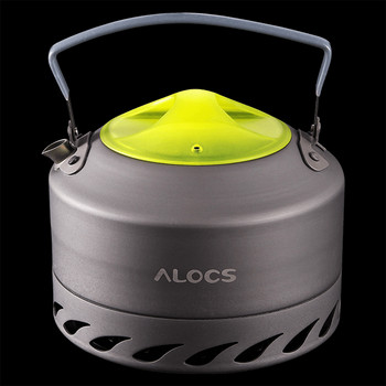 ALOCS Φορητός βραστήρας νερού από οξείδιο αλουμινίου Κάμπινγκ Κατσαρόλα υπαίθριου κάμπινγκ Τσαγιέρα Βραστήρας Κάμπινγκ Πικ-νικ Τσαγιέρα νερού Καφετιέρα