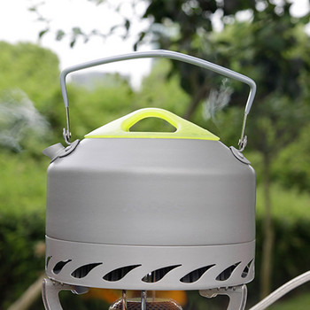 ALOCS преносим чайник за вода за къмпинг с алуминиев оксид Външна тенджера за къмпинг Чайник Чайник за къмпинг Пикник Воден чайник Кана за кафе
