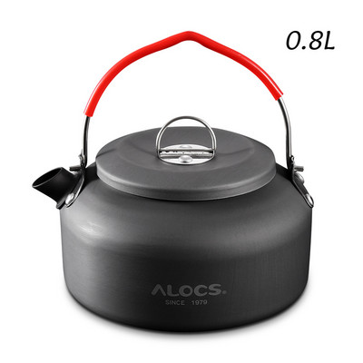 ALOCS hordozható alumínium-oxid kemping vízforraló kültéri kemping edény teáskanna vízforraló kemping piknik víz teáskanna kávéfőző