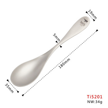 Keith Titanium Spoon Lightweight Dinner Spoon Table Spoon for Home Outdoor Camping Туризъм Пътуване Пикник Сервиз