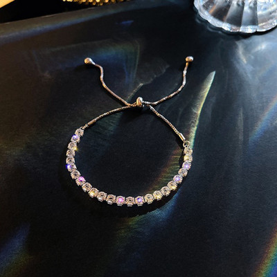 Luksusa Rhinestone zelta aizdares rokassprādze sievietēm kristāla kvadrātveida šarmu rokassprādze Līgavas kāzu smalkas 2022. gada jauna dizaina rotaslietas