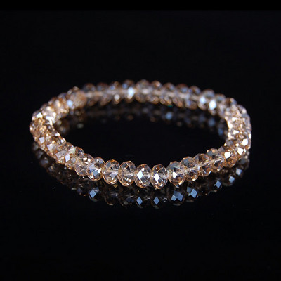 Sjajna prozirna bijela tanka kristalna narukvica za žene Jednostavna lomljena šarena svjetlo rastezljiva narukvica 2022. Nakit Poklon za zabavu