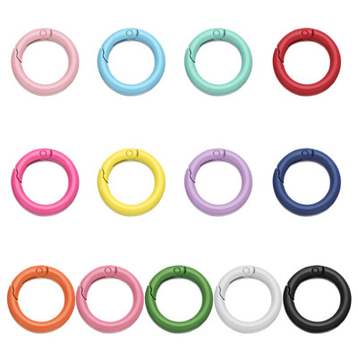 5 bucăți colorate de metal cu arc O-ring Catarame Clips Carabinier Poșete Genți de mână Catarame rotund Push Trigger Cârlige de fixare Accesorii pentru genți