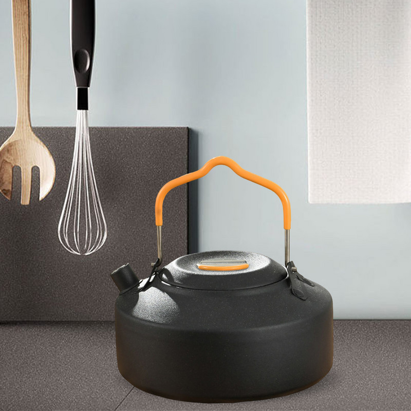 1 l nerūdijančio plieno kempingo virdulys arbatinukas lauko stalo reikmenys, reikmenys žygiams, stovyklavimo reikmenys