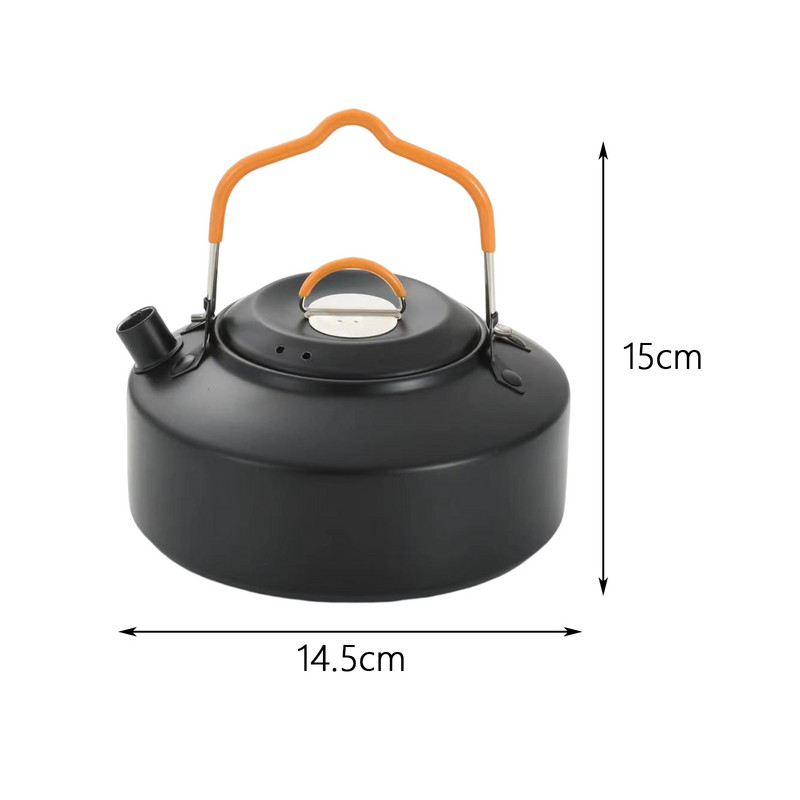 1 l nerūdijančio plieno kempingo virdulys arbatinukas lauko stalo reikmenys, reikmenys žygiams, stovyklavimo reikmenys