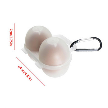 2 решетки Egg Carrier Преносима кутия за съхранение на яйца за къмпинг на открито Пикник Пластмасова прозрачна кутия за яйца с катарама
