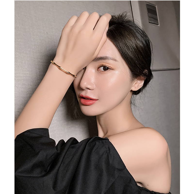 MEYRROYU nerūdijančio plieno aukso spalvos bambuko sąnarių apyrankės 2021 m. tendencijų apyrankė moterims, vyrams, romantiško vakarėlio dovanos, madingi papuošalai