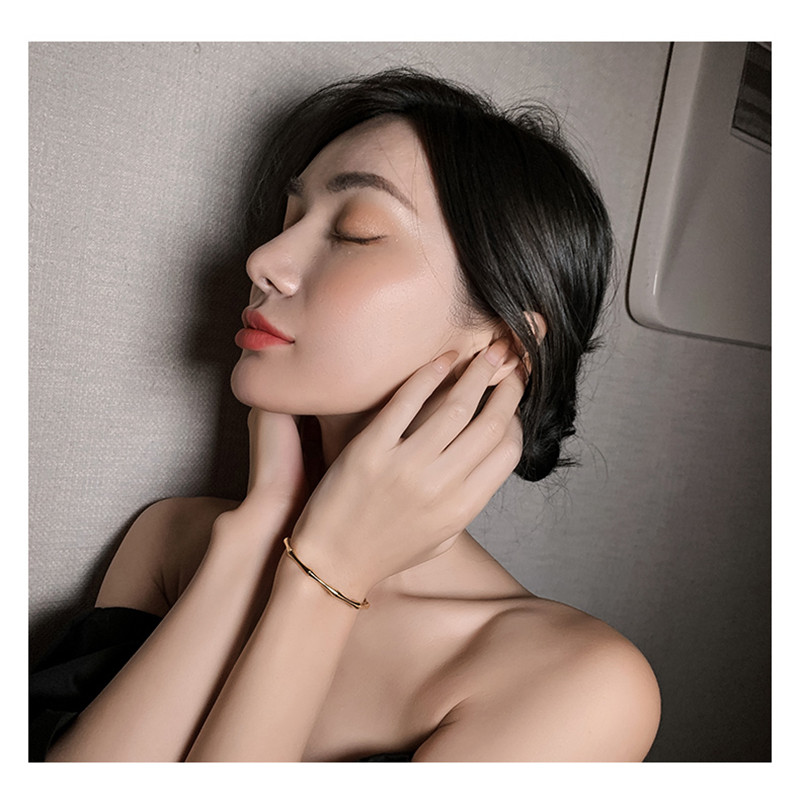 MEYRROYU nerūdijančio plieno aukso spalvos bambuko sąnarių apyrankės 2021 m. tendencijų apyrankė moterims, vyrams, romantiško vakarėlio dovanos, madingi papuošalai